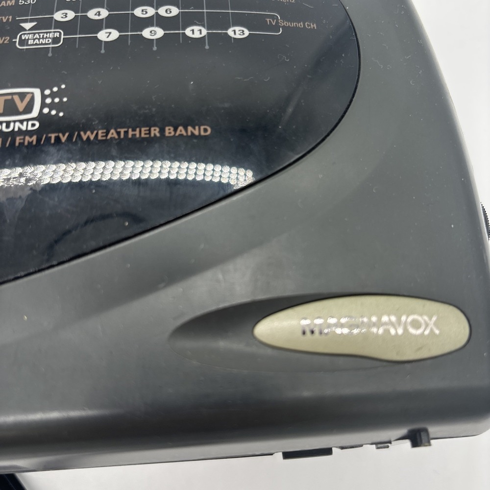 Magnavox AE2145 Portable AM FM TV Weather Radio Black . Tested And‎ Working. - Picture 11 of 15
